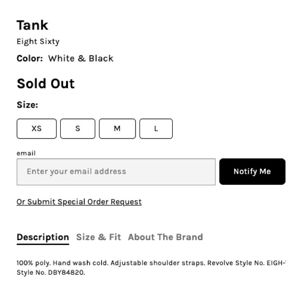 Like New Eight Sixty Black and White Stripe Strappy Cami - Picture 12 of 13